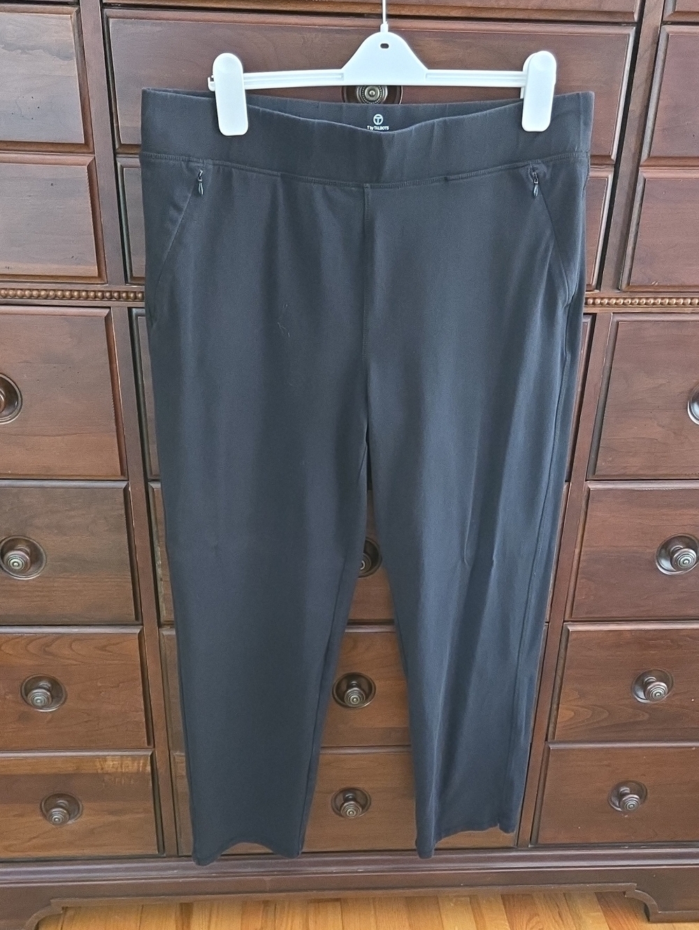 Talbots T by Talbots Black Pull-On Straight Crop Pants Size XL